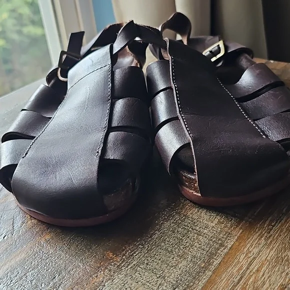Polo by Ralph Lauren Dark Brown Leather Sandals Polo by Ralph Lauren Dark Brown Leather Sandals main image 4